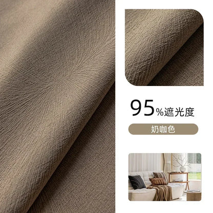 Custom Beige Chenille Luxury Curtains