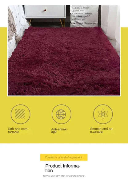 Nordic Minimalist Silk Wool Non-Slip Rug