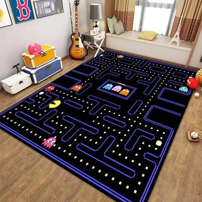 Modern Colorful Gaming Themed Floor Rug