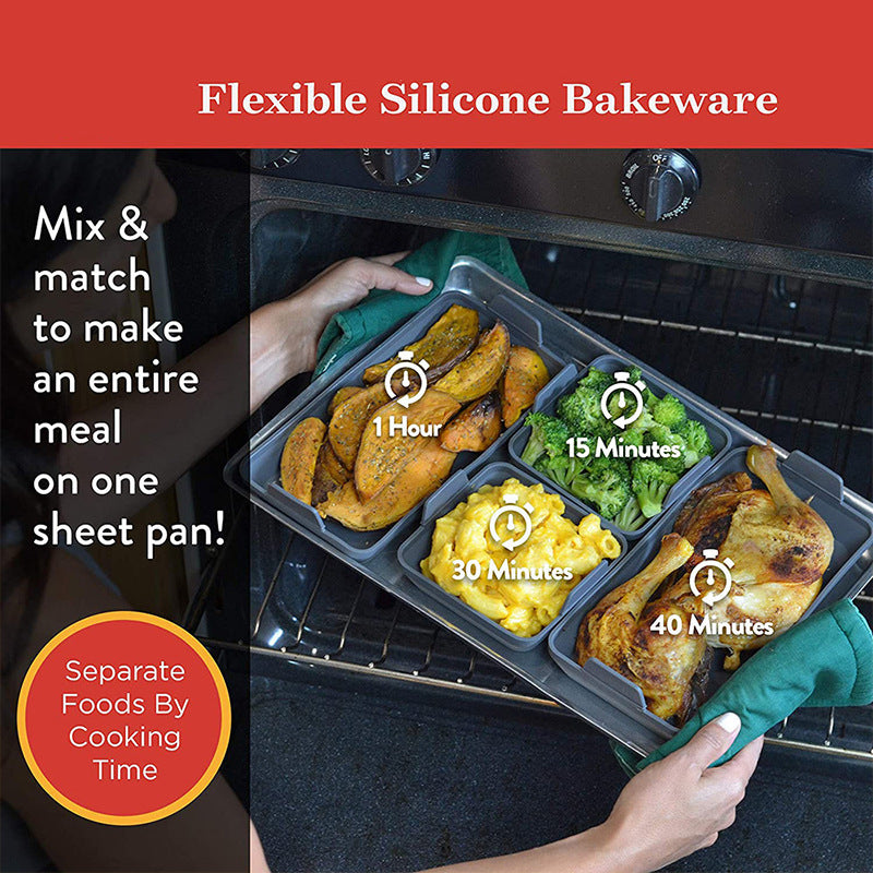 Non-stick Silicone Baking Pan Four-piece Set