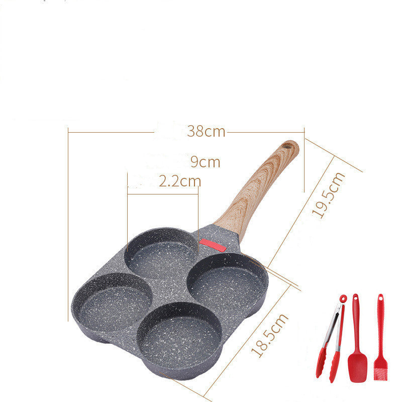 Fried Egg Burger Machine Non-stick Household Breakfast Pot Mold Four-hole Artifact