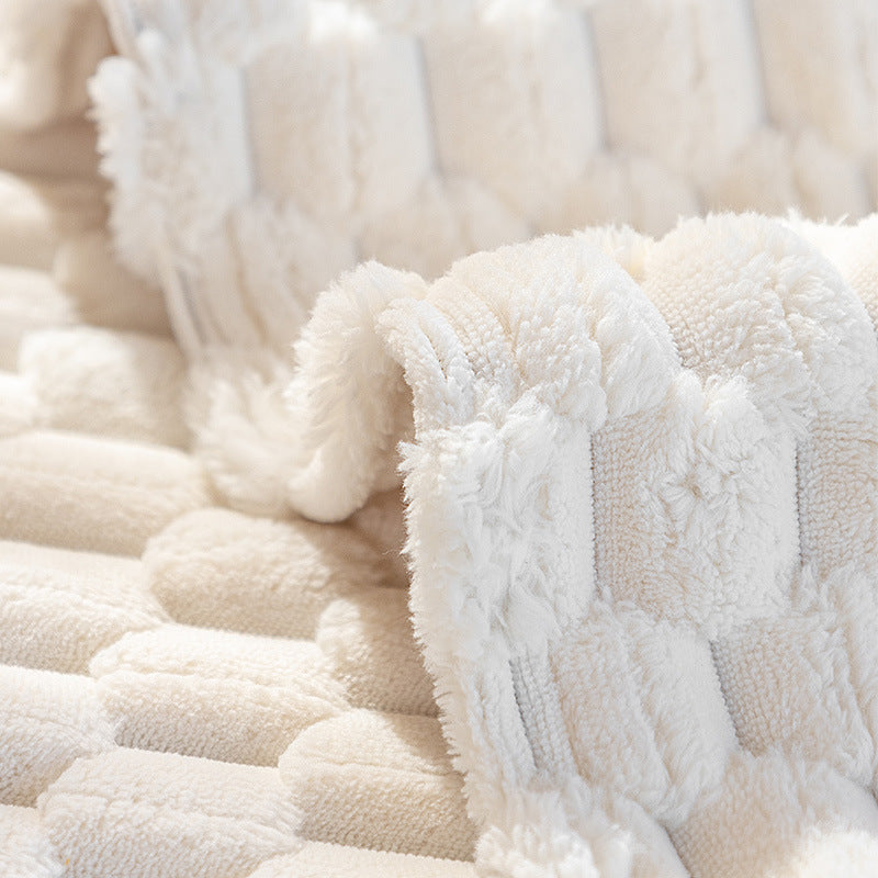 Beige Sofa Cover Cloth Winter