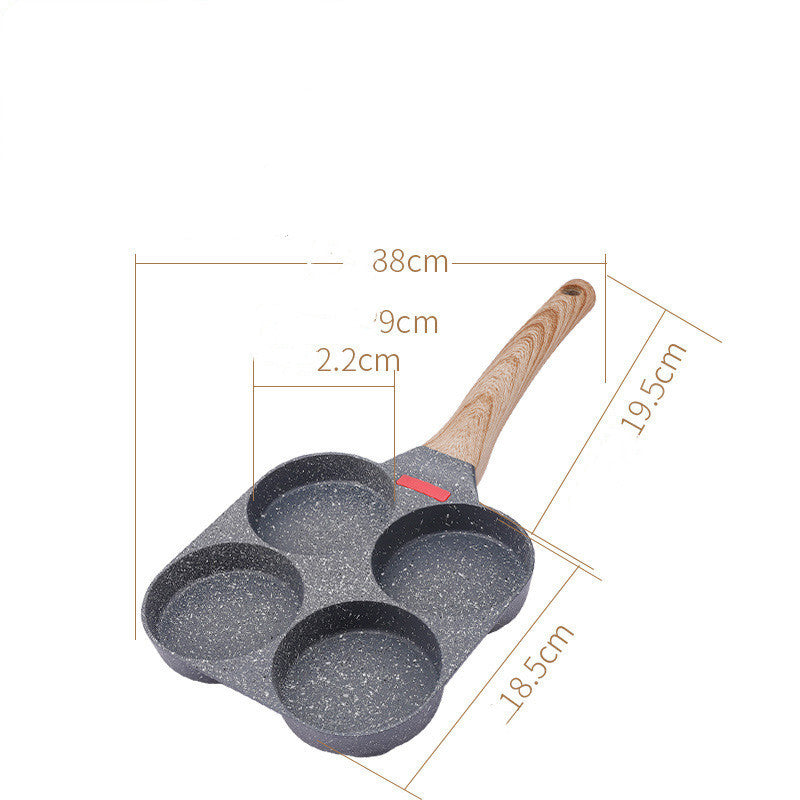 Fried Egg Burger Machine Non-stick Household Breakfast Pot Mold Four-hole Artifact