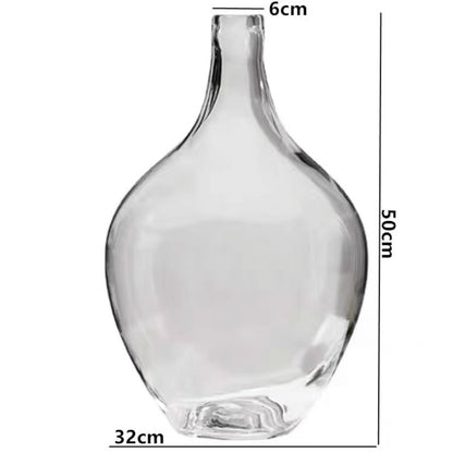 Big Glass Vase Living Room Dried Flowers Nordic Ins Style Glass