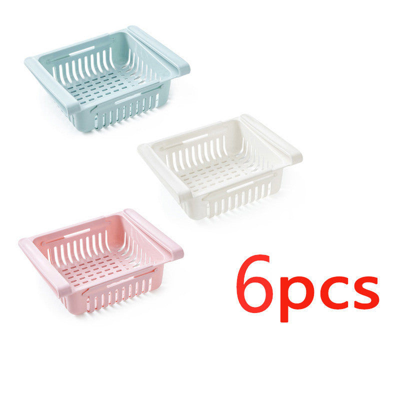 Refrigerator Storage Basket Stretchable Multifunction Kitchen Refrigerator Storage Box