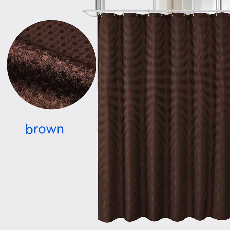 Plain Waffle Polyester Shower Curtain