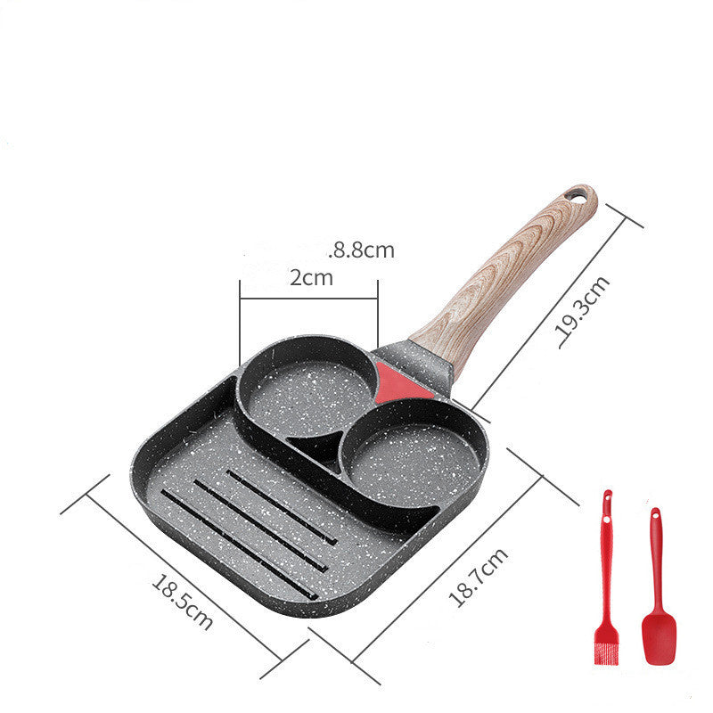 Fried Egg Burger Machine Non-stick Household Breakfast Pot Mold Four-hole Artifact