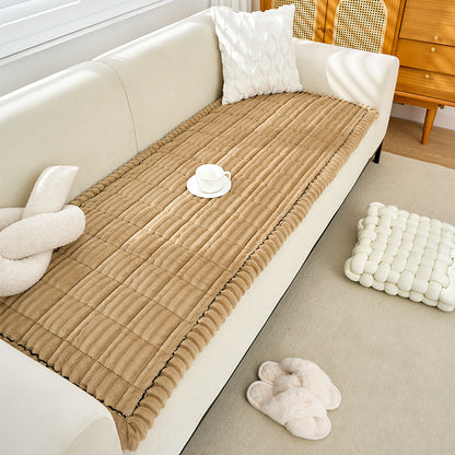 Plush Sofa Cushion Winter Fleece-lined Thickened